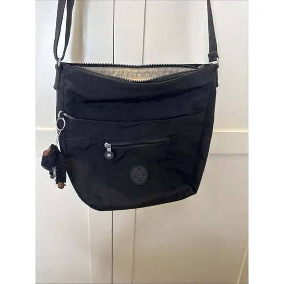Kipling Black Nylon Bailey Rare Crossbody Bag - Picture 7 of 16